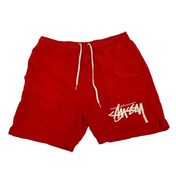 Stussy Red Athletic Beach Shorts | Size M - Picture 1 of 5